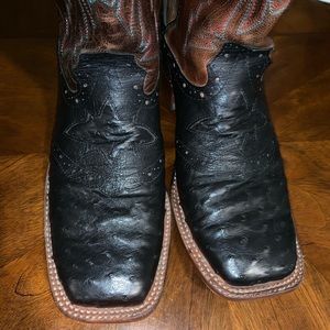 Ostrich boots black 9.5D
